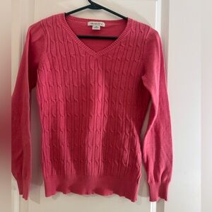 Liz Claiborne Women's V-Neck Sweater in Rose